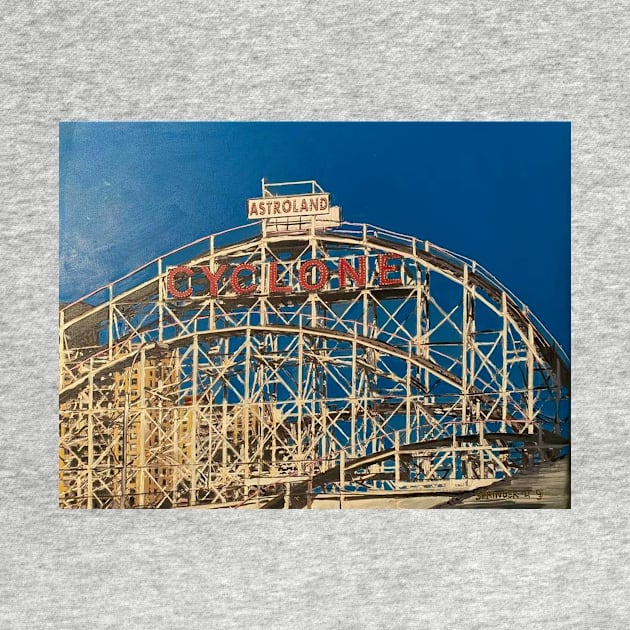 The Cyclone Rollercoaster - Coney Island by gjspring